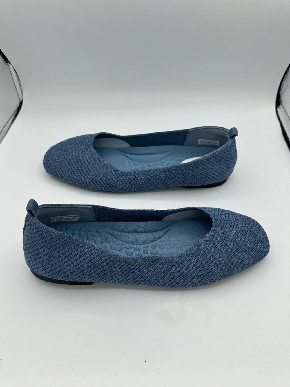 Dream Pairs Women's Breathable Knit Wide-Toe Flats Blue Size 9.5W